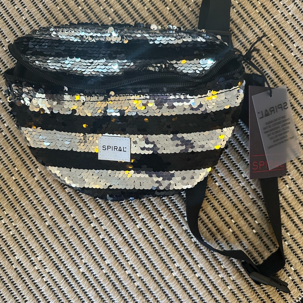 Sequin hip pack/ cross body bag